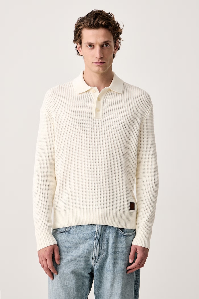 Guess Jeans Sweter męski bawełniany beżowy M6BR54.Z1720