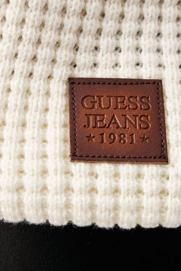 Sweter męski bawełniany Guess Jeans beżowy M6BR54.Z1720