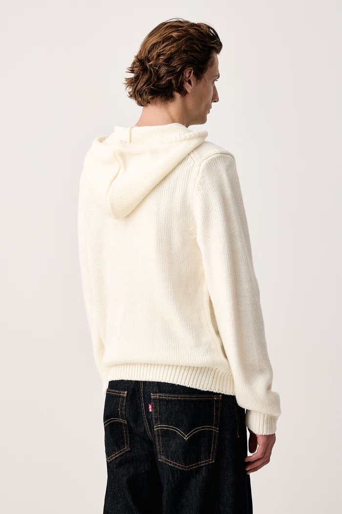 Odzież Guess Jeans Sweter męski z dodatkiem wełny M6BR08.Z1231 beżowy