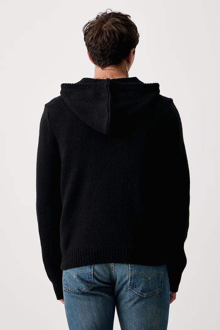 Odzież Guess Jeans Sweter męski z dodatkiem wełny M6BR08.Z1231 czarny