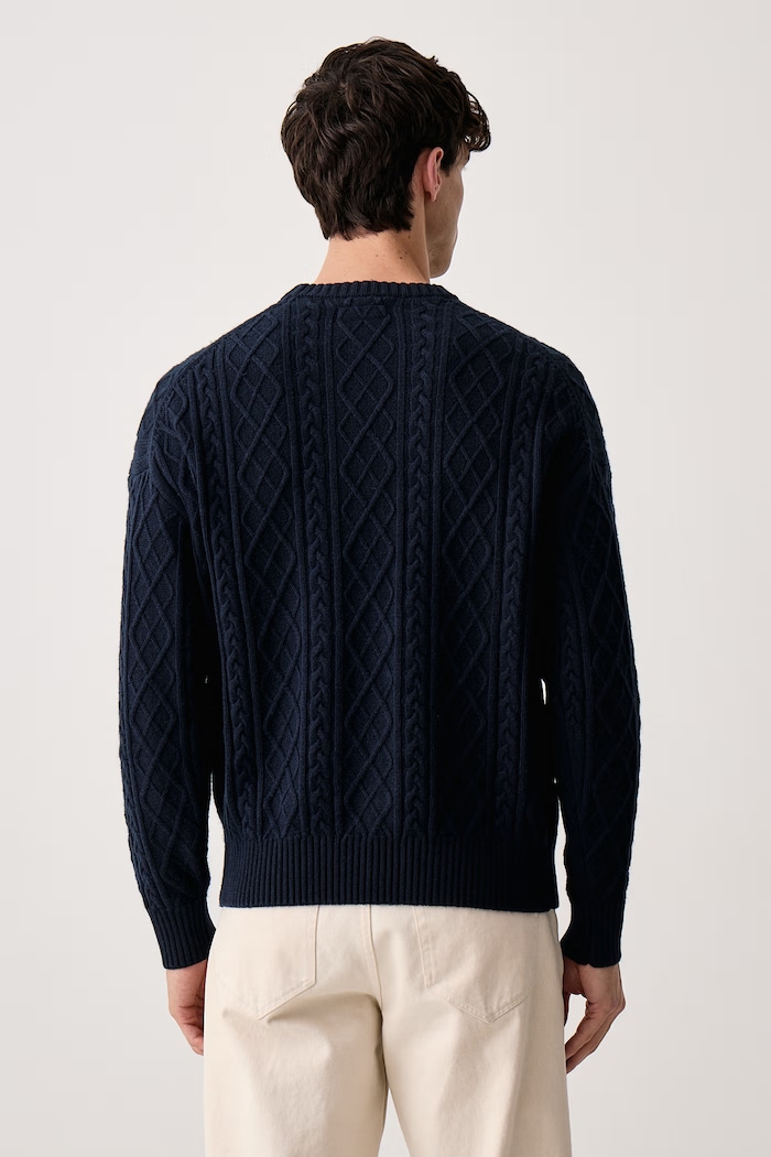 Odzież Guess Jeans Sweter męski z wełną M6BR01.Z1224 granatowy