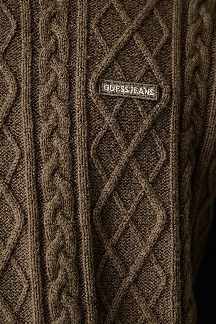 Sweter męski z wełną Guess Jeans zielony M6BR01.Z1224