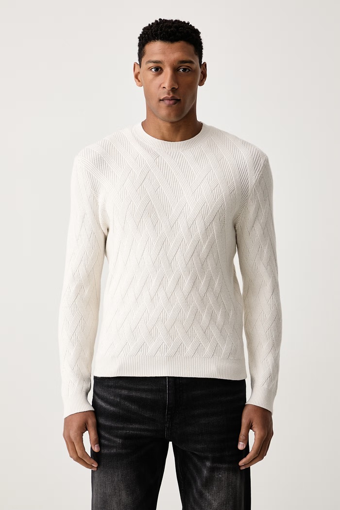 Guess Pulover za muškarce s viskozom LIAM bež M6BR49.Z1667