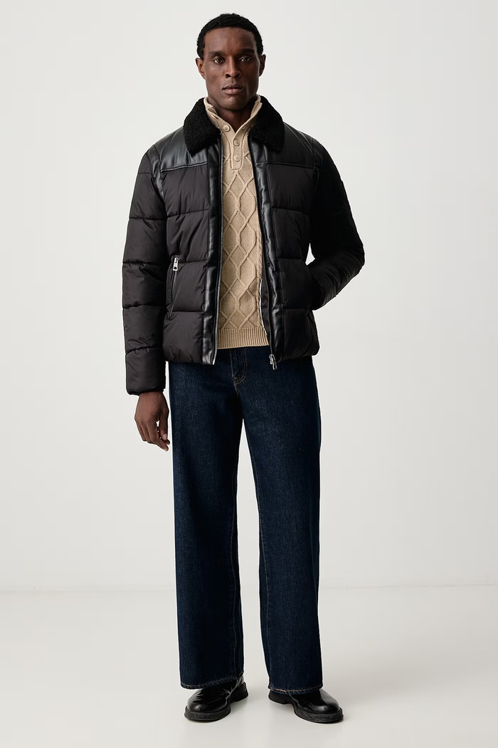 Guess Ημιζιβάγκο ανδρικό βαμβακερό DAWSON M6BR43.Z1639 μπεζ AW26