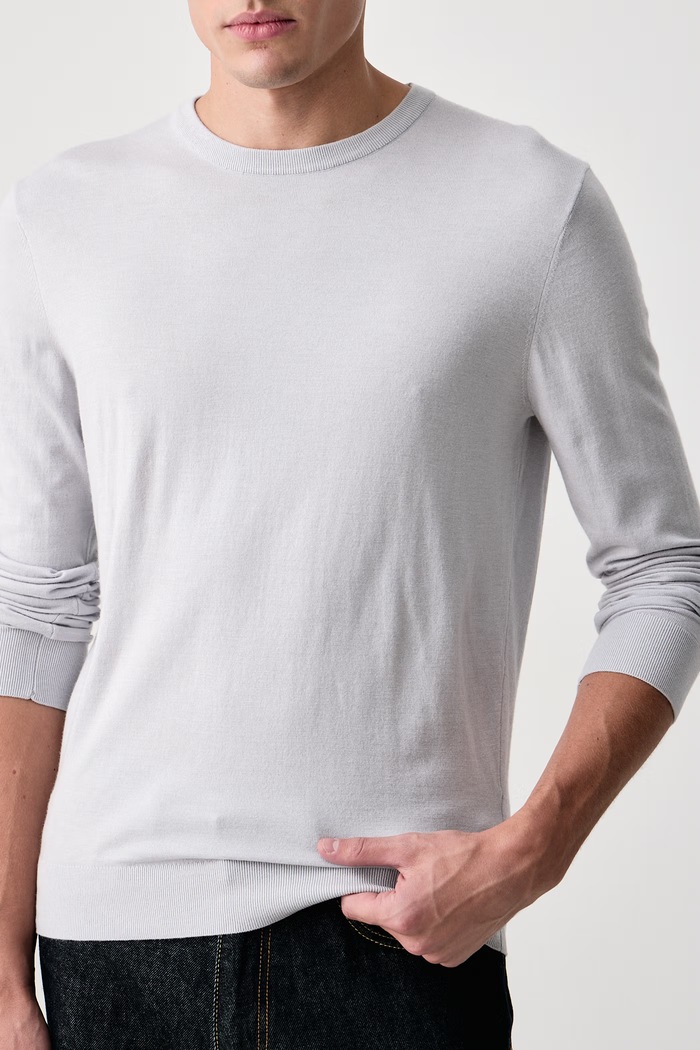 Sweter męski z dodatkiem wełny NARCISO Guess M6BR32.Z1411 szary