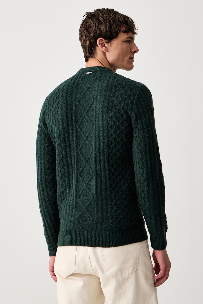 Odzież Guess Sweter męski z dodatkiem wełny NEMO M6BR28.Z1549 zielony