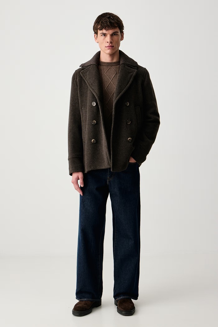 Guess Sweter męski z dodatkiem wełny NEMO M6BR28.Z1549 brązowy AW26