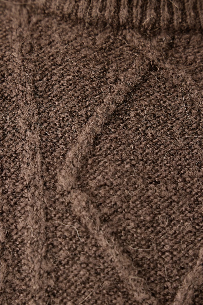 Sweter męski z dodatkiem wełny NEMO Guess brązowy M6BR28.Z1549