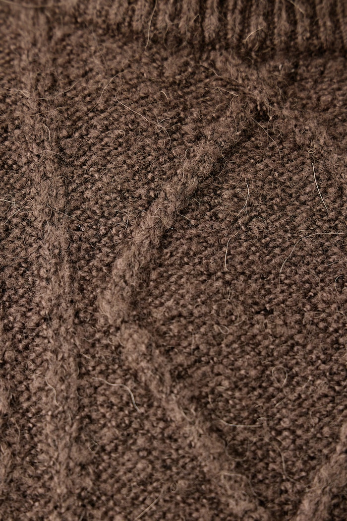 Sweter męski z dodatkiem wełny NEMO Guess brązowy M6BR28.Z1549