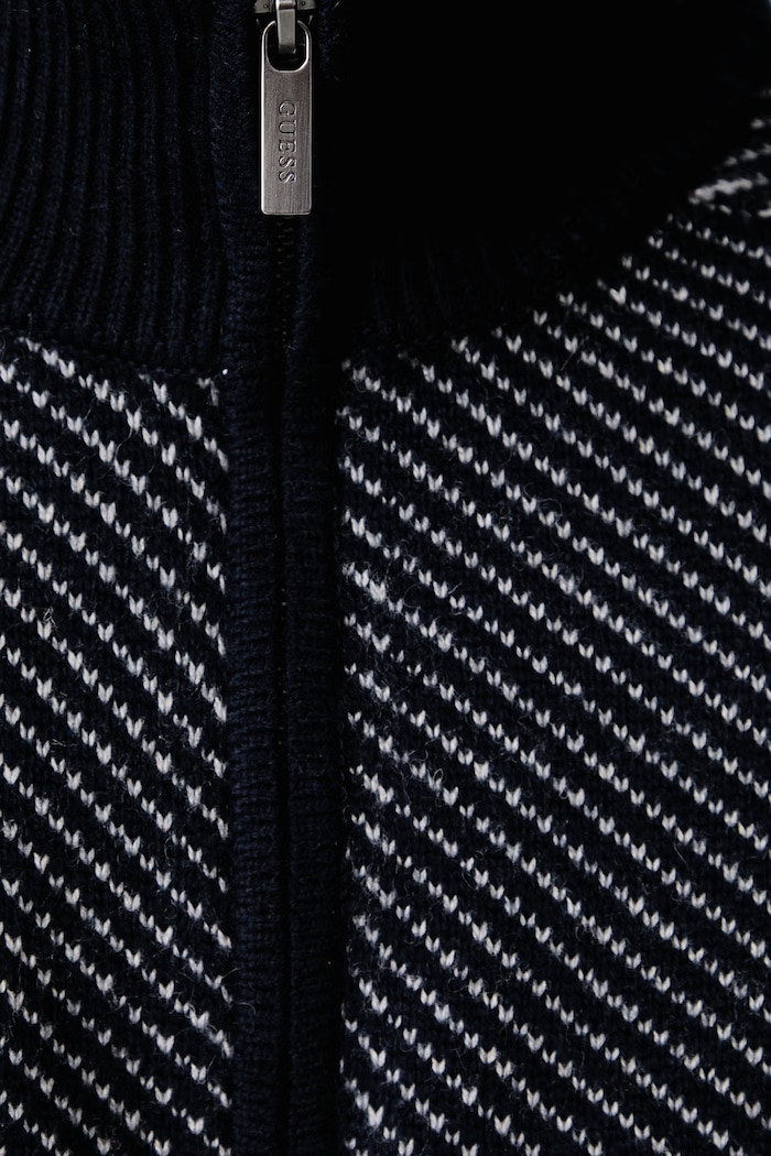 Sweter męski z dodatkiem wełny NICO Guess granatowy M6BR20.Z1370