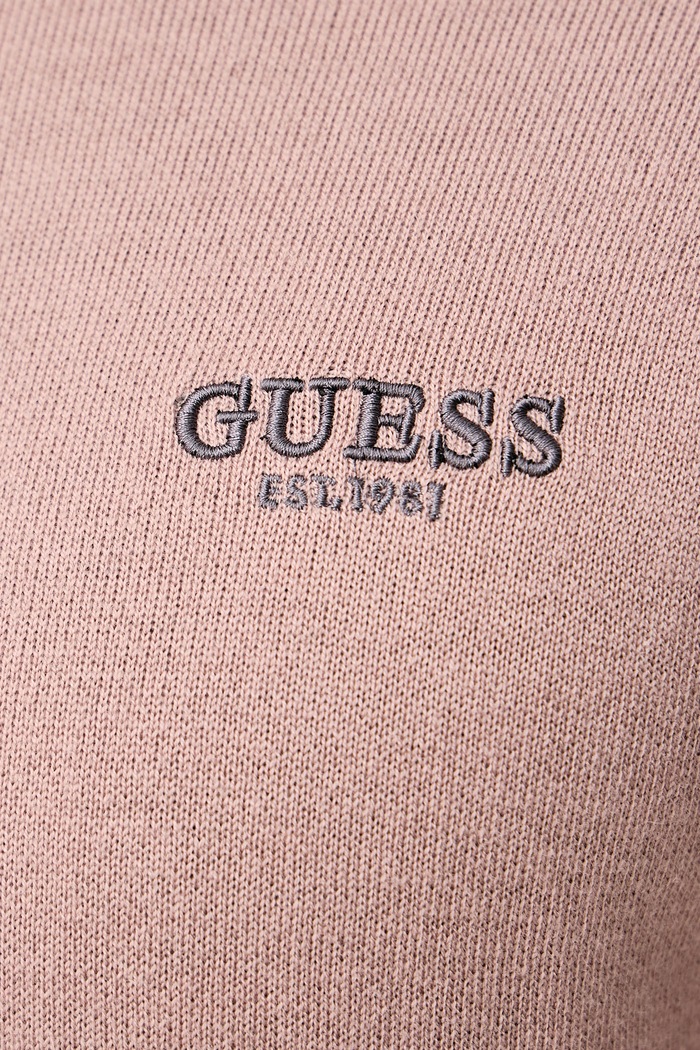 Sweter męski z dodatkiem wełny NAITO Guess różowy M6BR13.Z1361