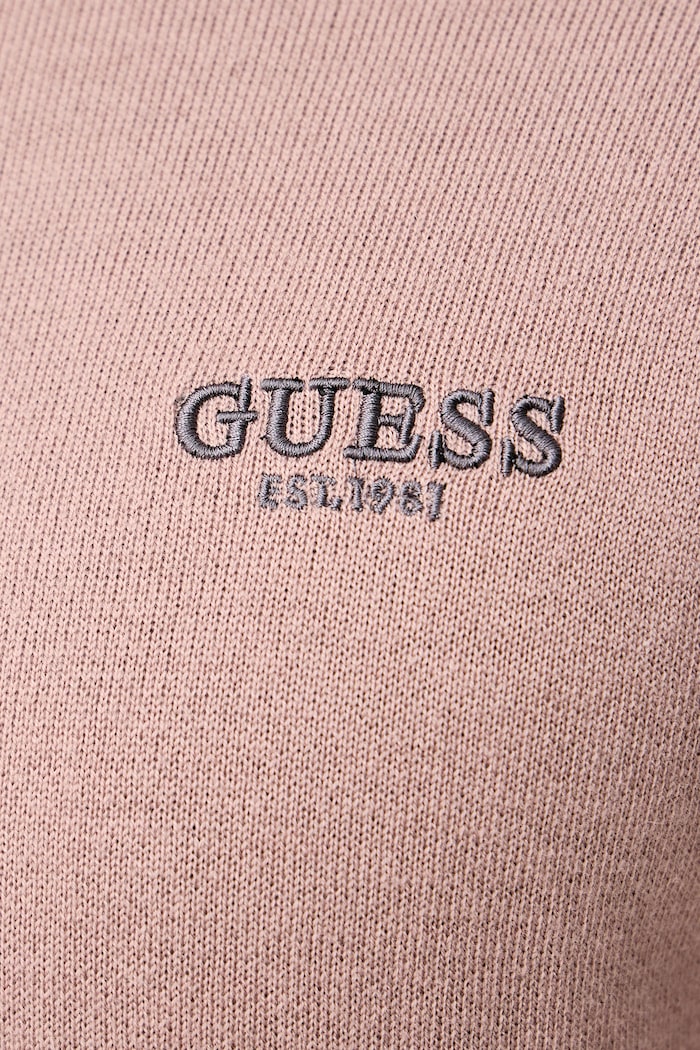 Sweter męski z dodatkiem wełny NAITO Guess różowy M6BR13.Z1361