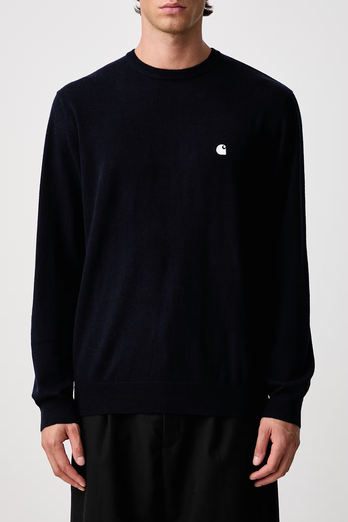 Madison sweter z wełną męski Carhartt WIP granatowy I030841.0COXX