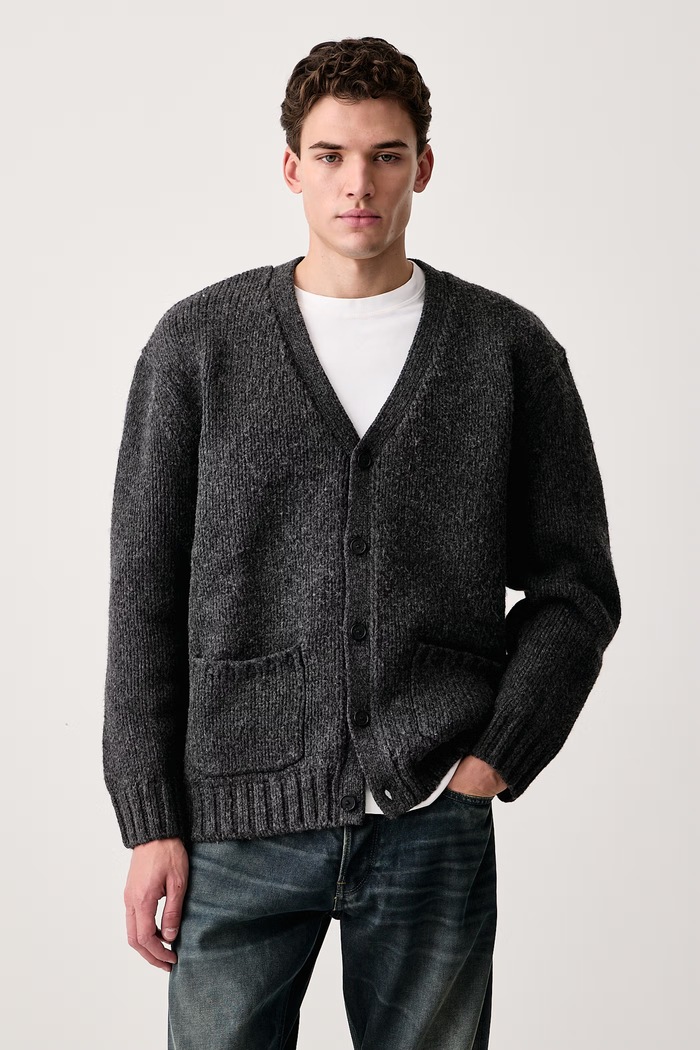 Levi's Kardigan moški z dodatkom volne MAMMOTH siva 007T5