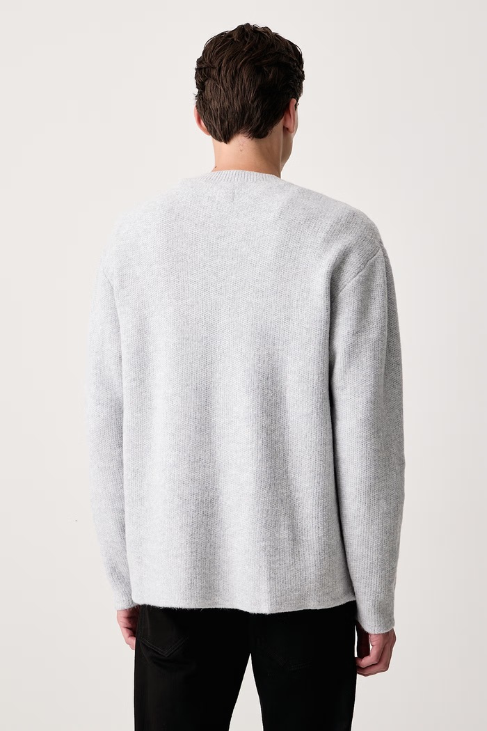 Oblačila Levi's Pulover moški z dodatkom volne WOODACRE HENLEY 007T3 siva