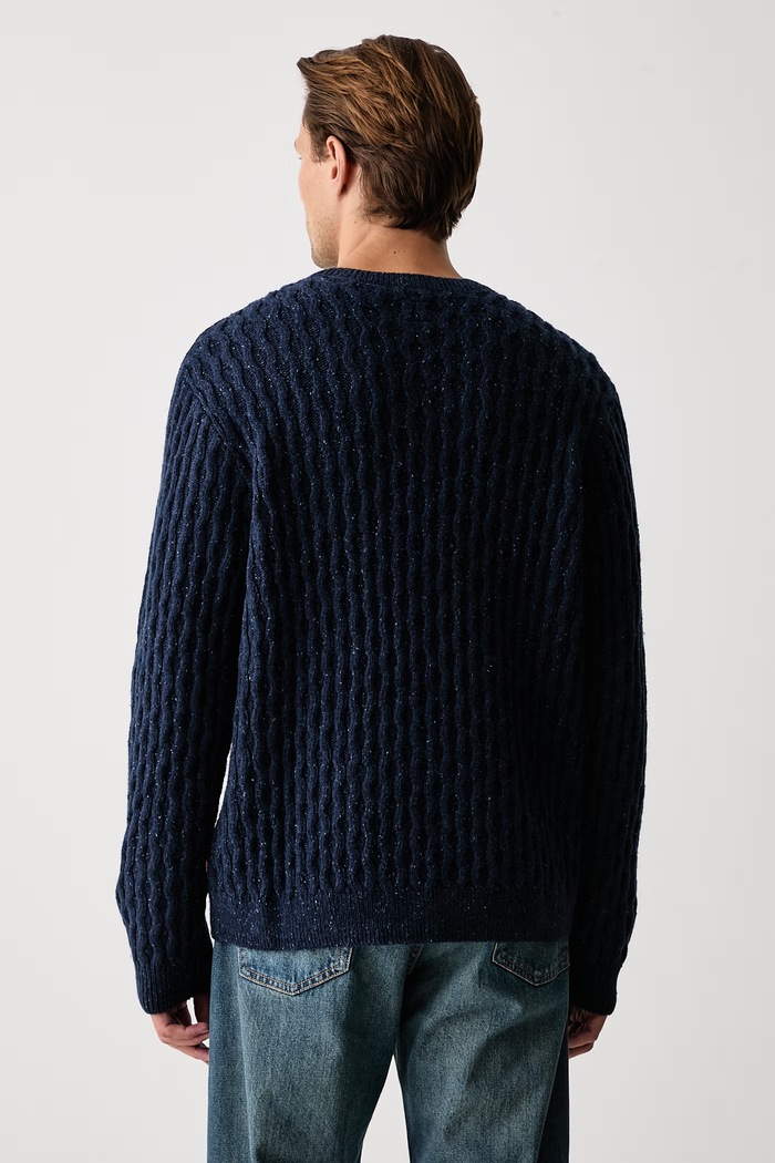 Abbigliamento Levi's Maglione da uomo con lana PRESIDIO 003B6 blu navy