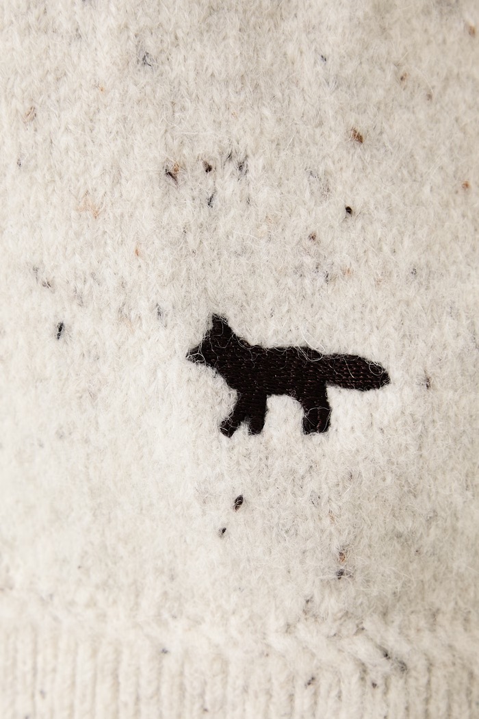 Maison Kitsuné Profile Fox sweter z wełną męski MRMKJ14KT1219