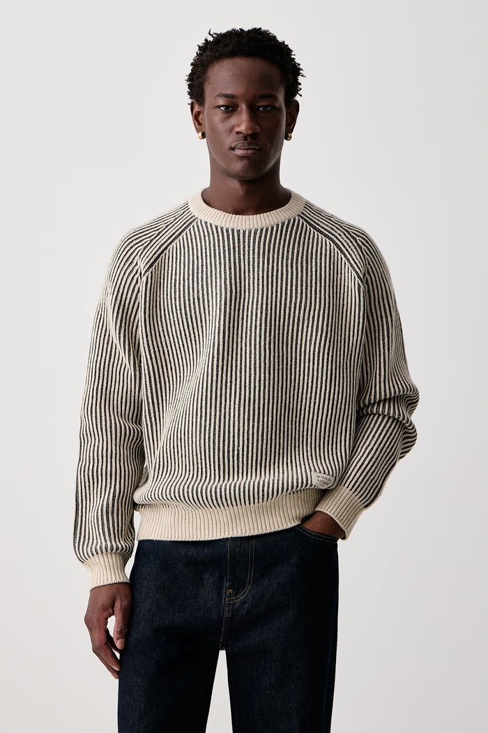 Maison Kitsuné Sweter z wełną męski szary MRMKJ12KT1217