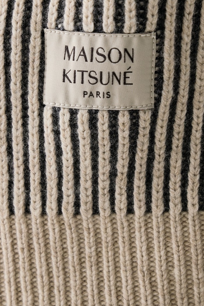 Maison Kitsuné Sweter z wełną męski MRMKJ12KT1217