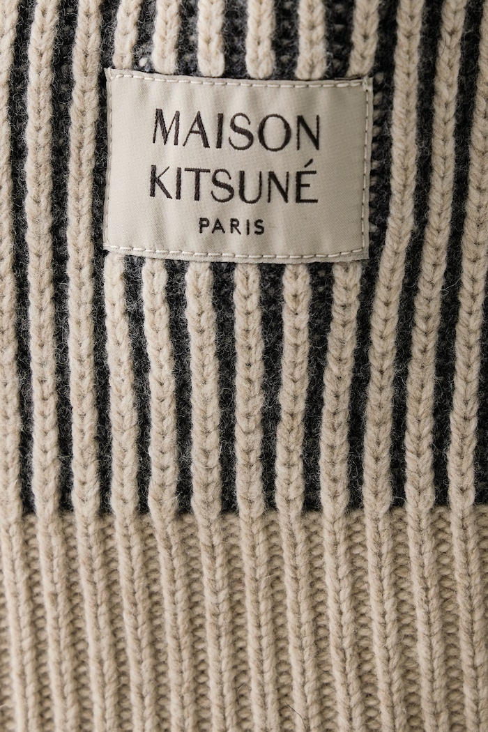 Maison Kitsuné Sweter z wełną męski MRMKJ12KT1217