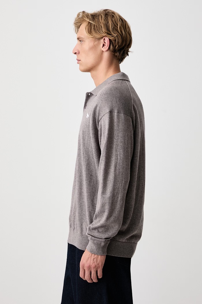 Profile Fox sweter wełniany męski Maison Kitsuné MRMKJ05KT1220 beżowy