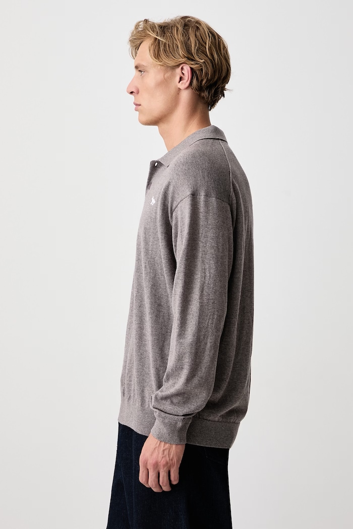 Profile Fox sweter wełniany męski Maison Kitsuné MRMKJ05KT1220 beżowy