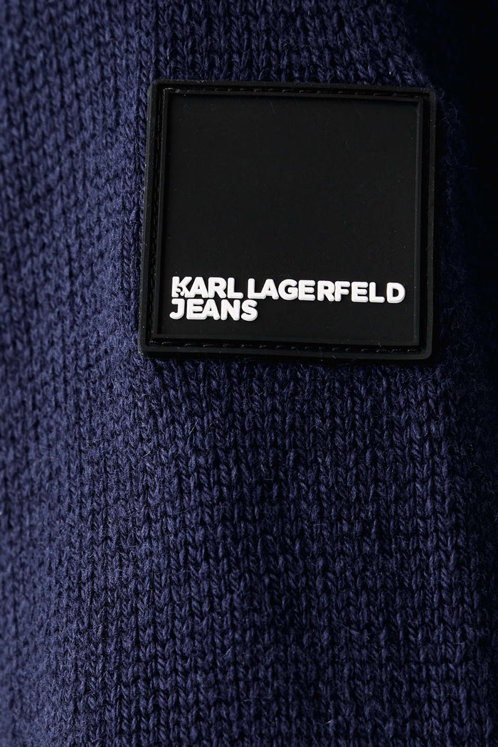 Maglione da uomo con misto lana Karl Lagerfeld Jeans blu navy B4M18063