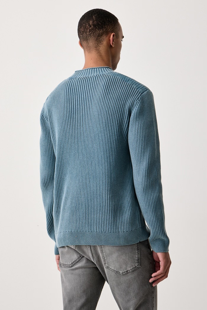 Odzież Karl Lagerfeld Jeans Sweter męski bawełniany B4M18026 niebieski