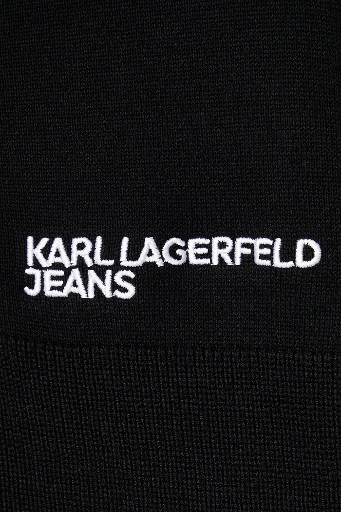 Svetr pánský s bavlnou Karl Lagerfeld Jeans černá B4M18023