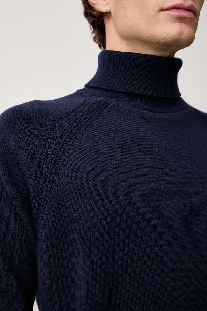 Rolák pánsky bavlnený Karl Lagerfeld Jeans B3M18001 tmavomodrá