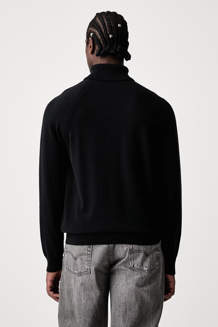 Odzież Karl Lagerfeld Jeans Golf męski bawełniany B3M18001 czarny