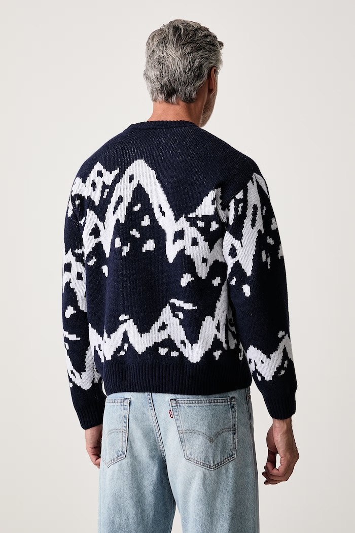 Odzież Lacoste Sweter męski z wełną AH9909 granatowy
