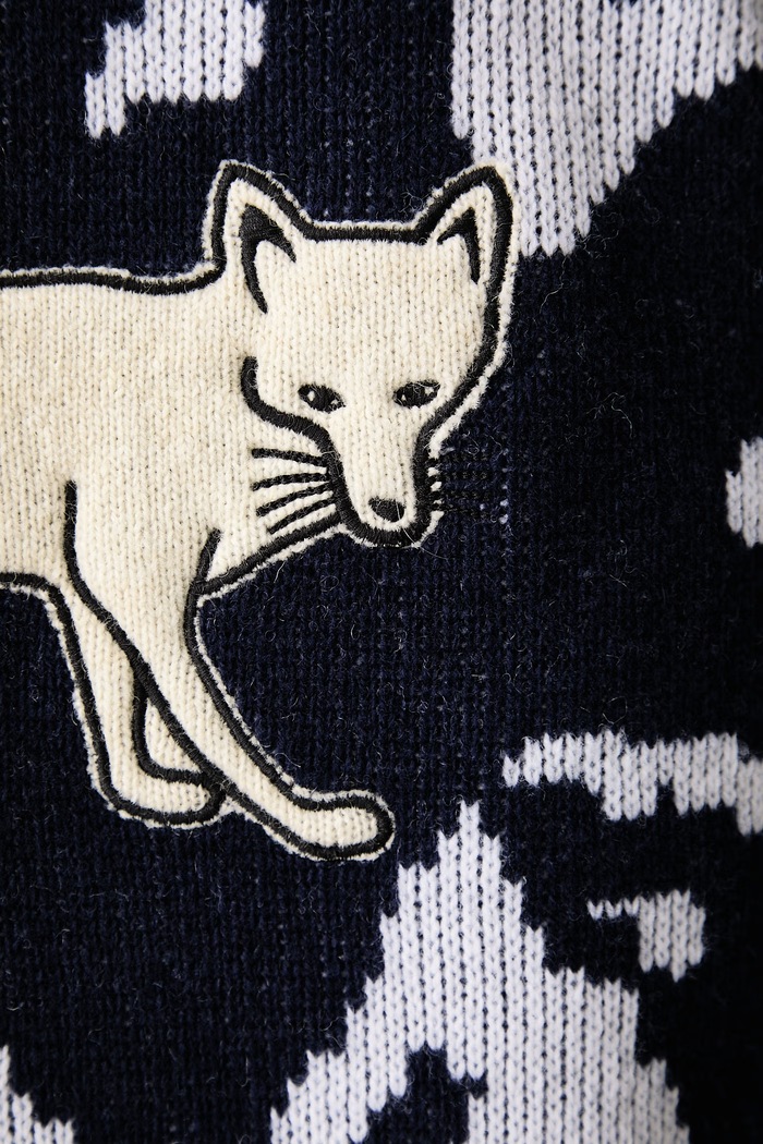Sweter męski z wełną Lacoste granatowy AH9909