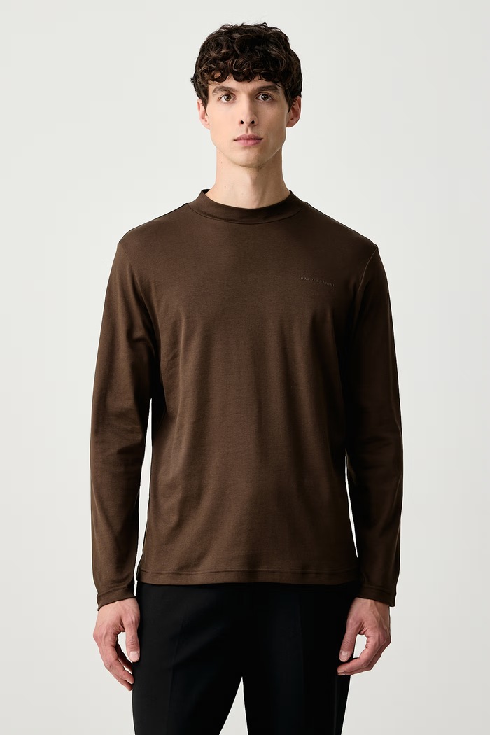 Baldessarini Longsleeve męski bawełniany brązowy B4.20105.5190
