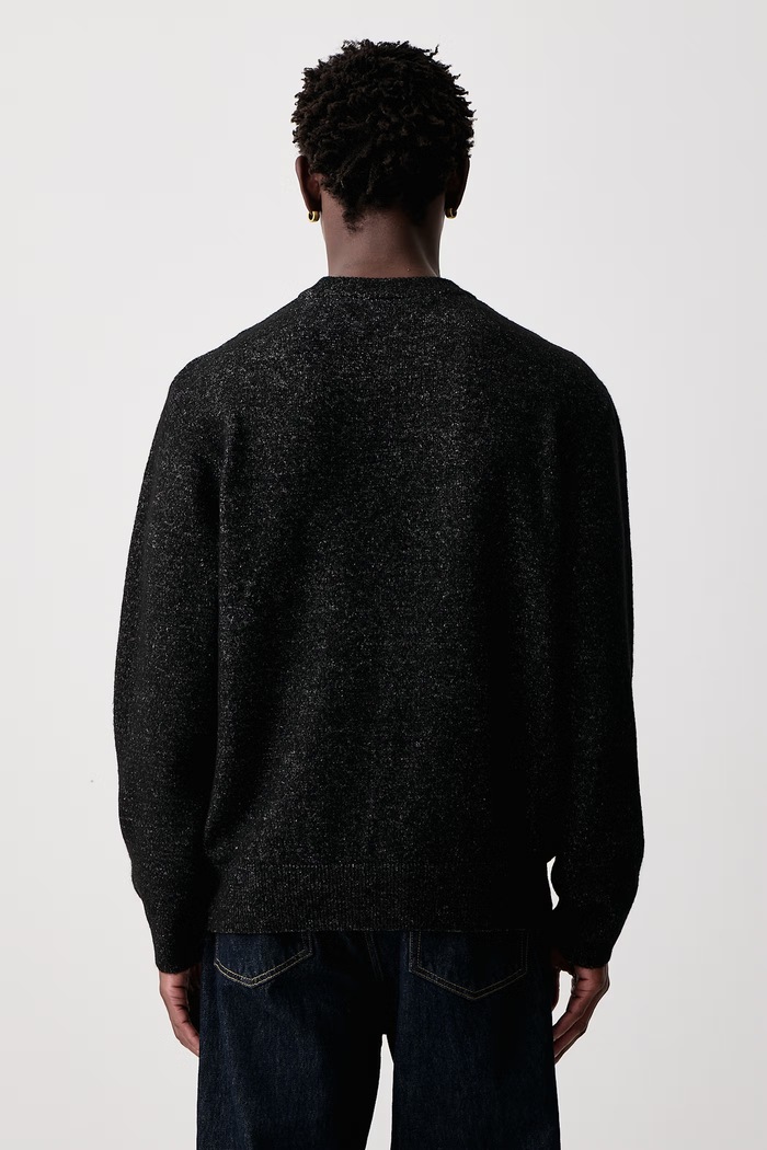 Odzież Carhartt WIP Blackletter Sweater sweter męski z dodatkiem wełny I037375 czarny