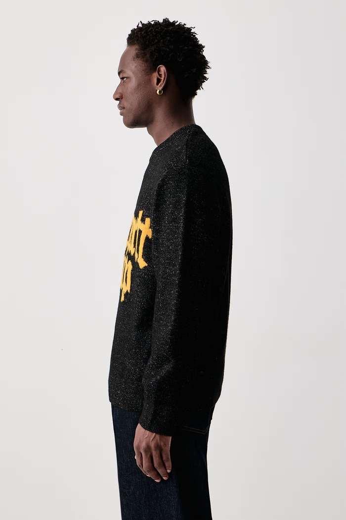 Blackletter Sweater sweter męski z dodatkiem wełny Carhartt WIP I037375 czarny