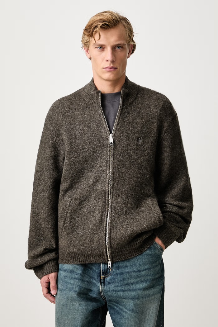 Carhartt WIP Curtis Sweater Jacket sweter rozpinany męski szary I037033