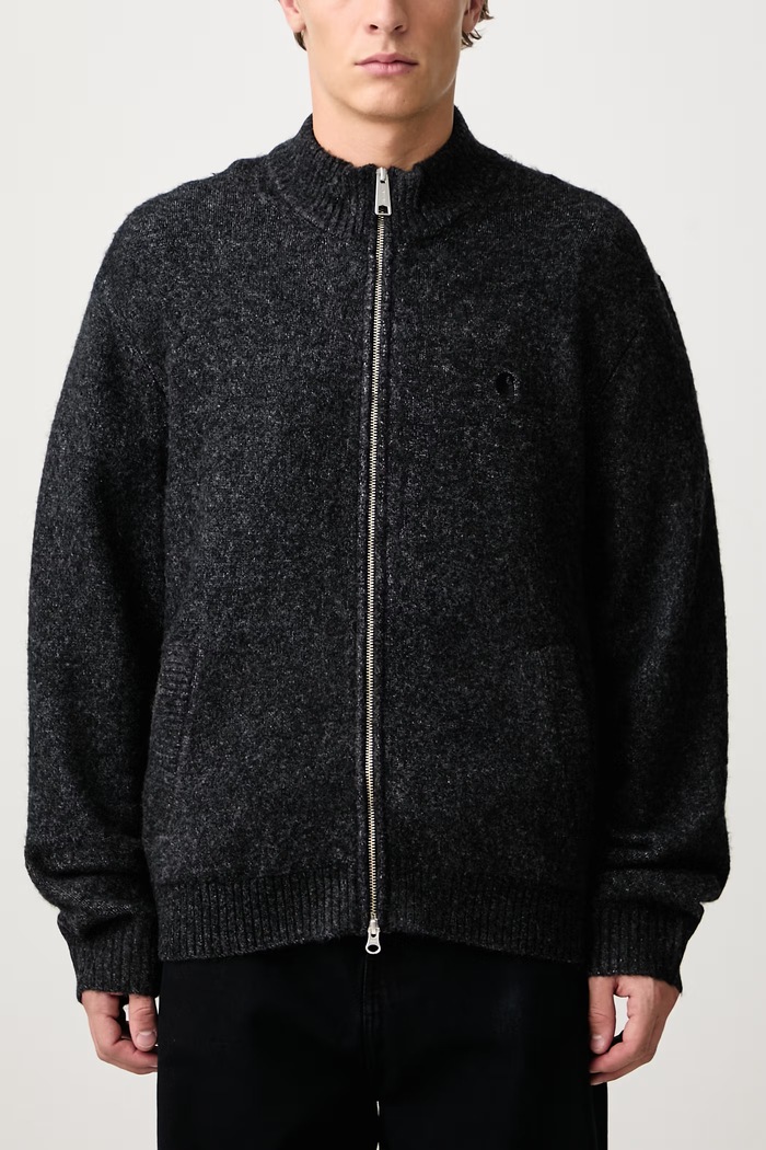 Curtis Sweater Jacket sweter rozpinany męski Carhartt WIP czarny I037033
