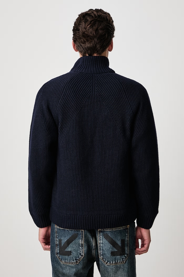Clothing Carhartt WIP Banley Sweater Jacket transitional jacket with wool blend Men's I033902 navy