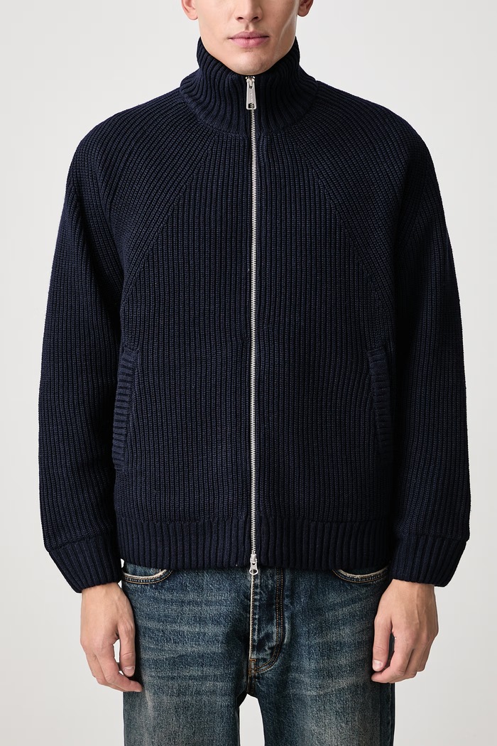 Banley Sweater Jacket transitional jacket with wool blend Men's Carhartt WIP navy I033902