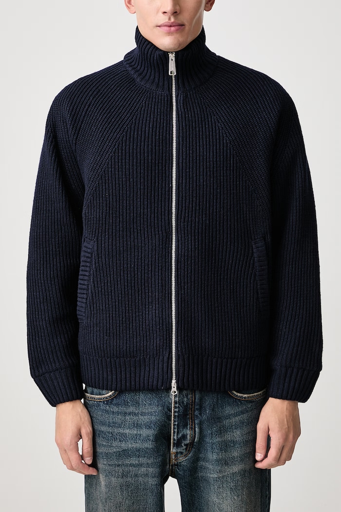 Banley Sweater Jacket transitional jacket with wool blend Men's Carhartt WIP navy I033902