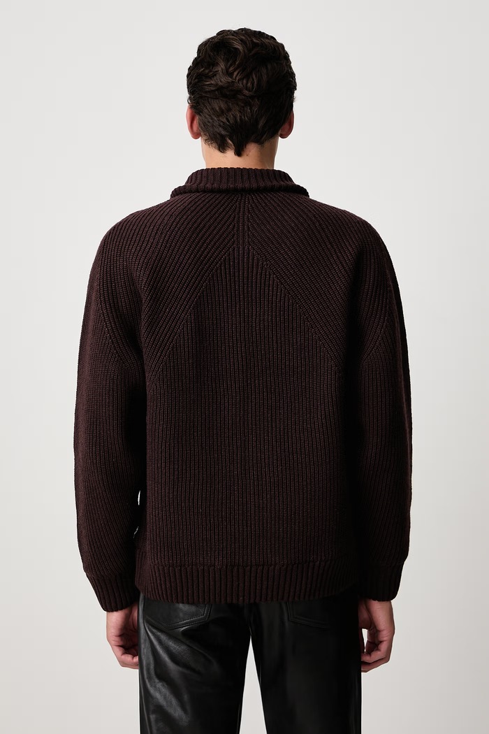 Clothing Carhartt WIP Banley Sweater Jacket transitional jacket with wool blend Men's I033902 brown