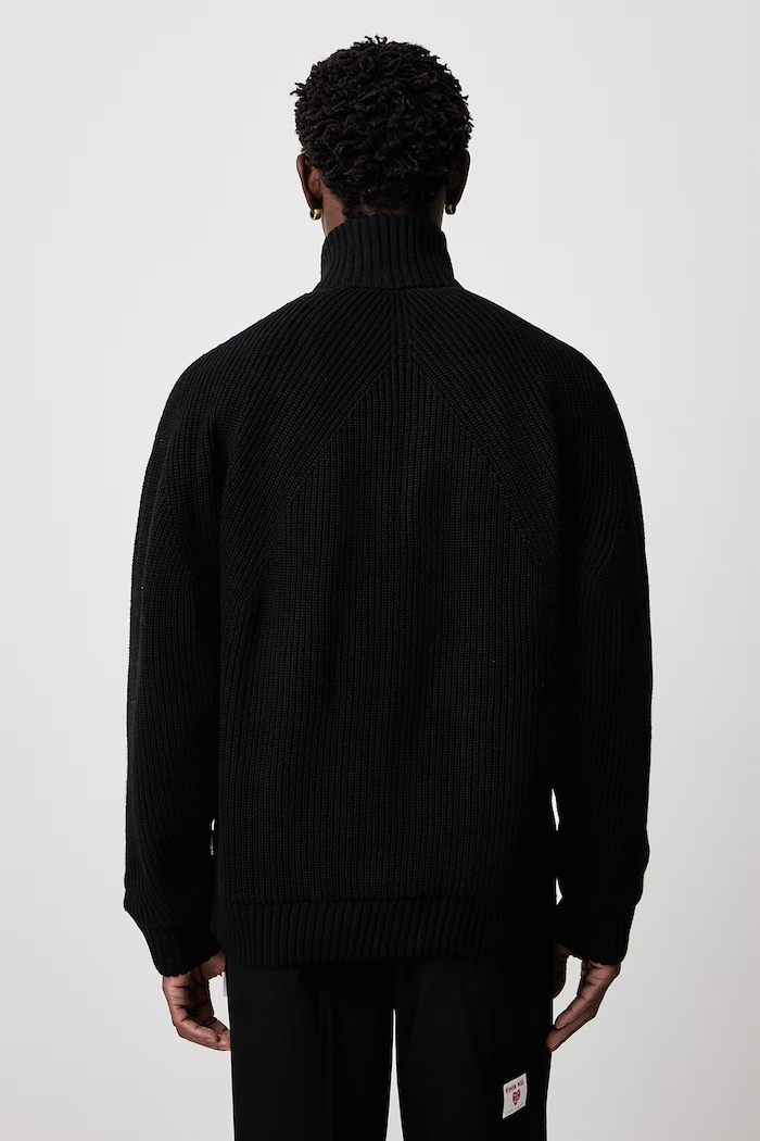 Odzież Carhartt WIP Banley Sweater Jacket kurtka przejściowa męska z dodatkiem wełny I033902 czarny