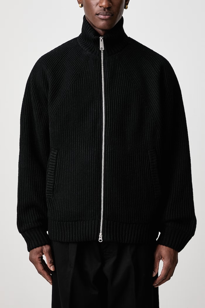 Banley Sweater Jacket kurtka przejściowa męska z dodatkiem wełny Carhartt WIP czarny I033902