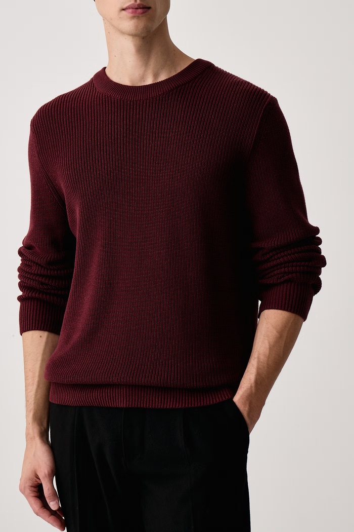 Sweter męski bawełniany Marc O'Polo 5000016478 bordowy
