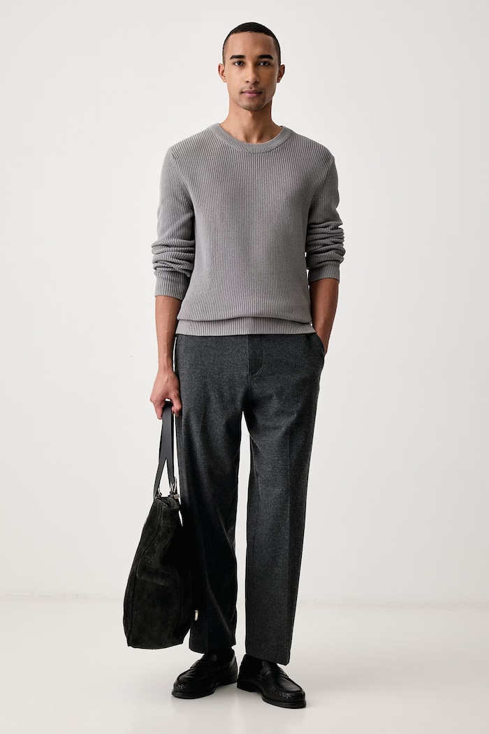 Marc O'Polo Sweter męski bawełniany 5000016478 szary AW26