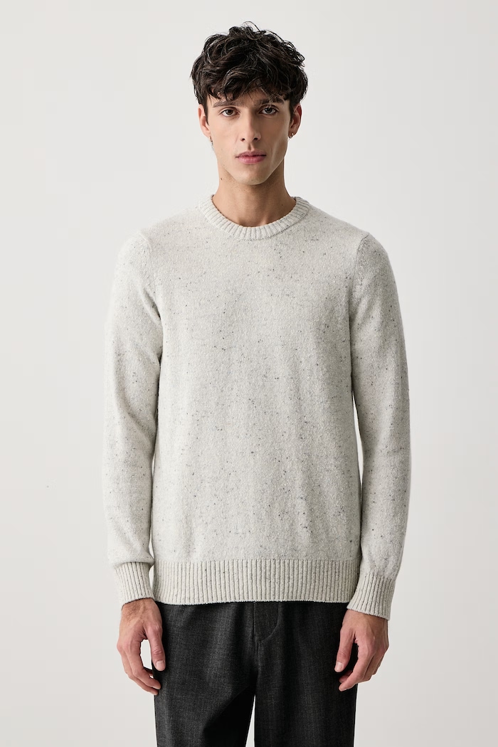Marc O'Polo Sweter męski z wełną szary 5000010525
