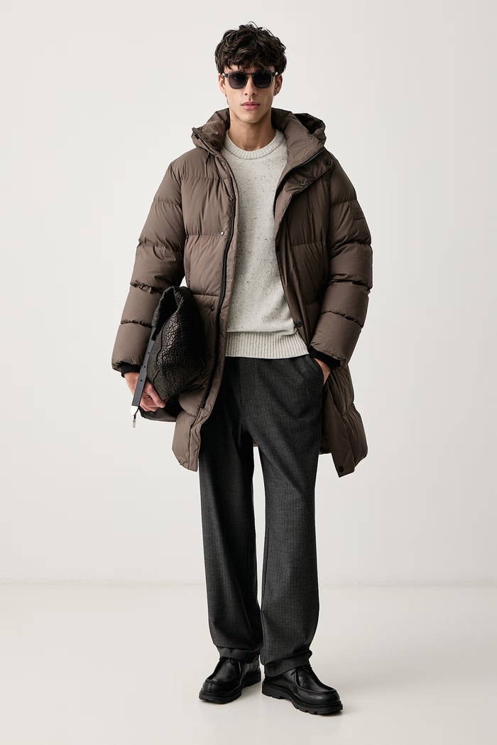 Marc O'Polo Sweter męski z wełną 5000010525 szary AW26