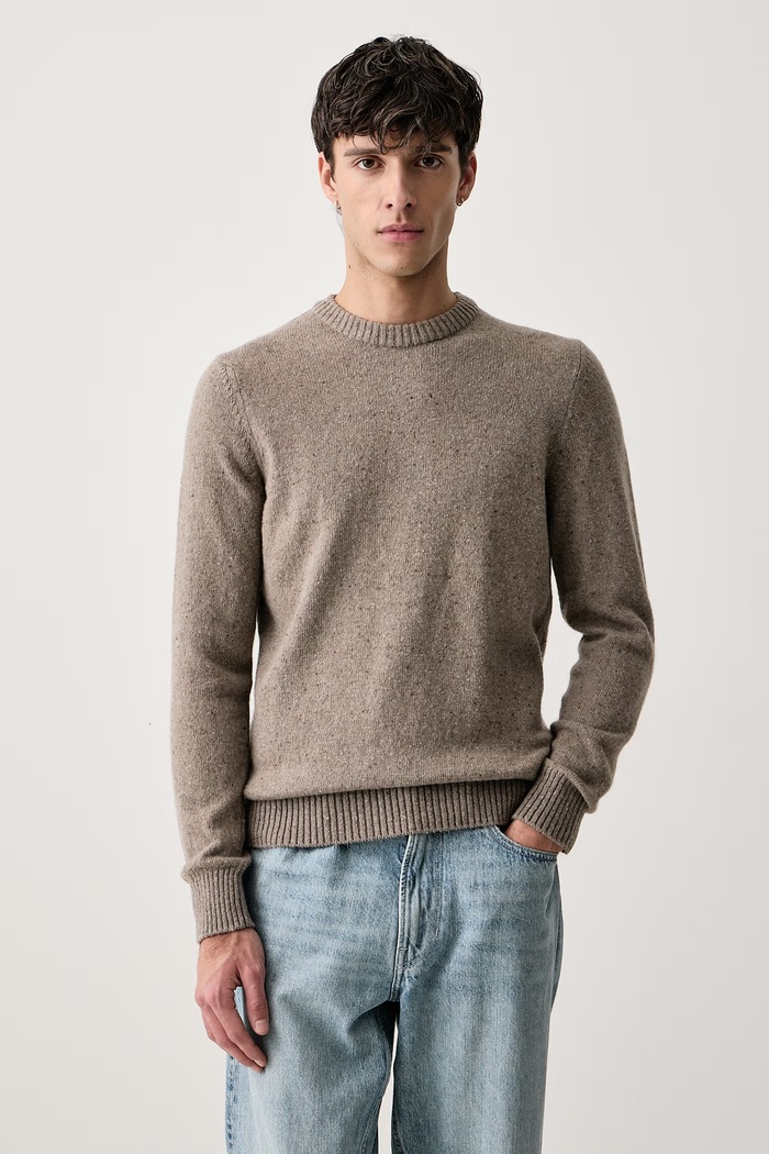 Marc O'Polo Sweter męski z wełną szary 5000010525