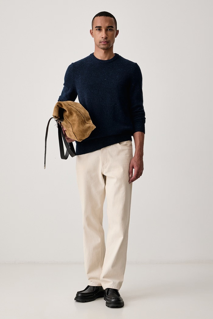 Marc O'Polo Sweter męski z wełną 5000010525 granatowy AW26